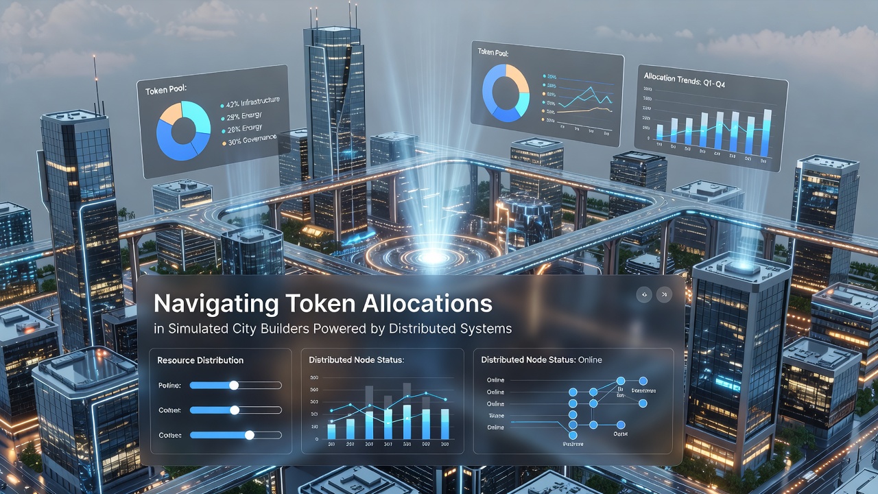 Navigating Token Allocations in Simulated City Builders Powered by Distributed Systems